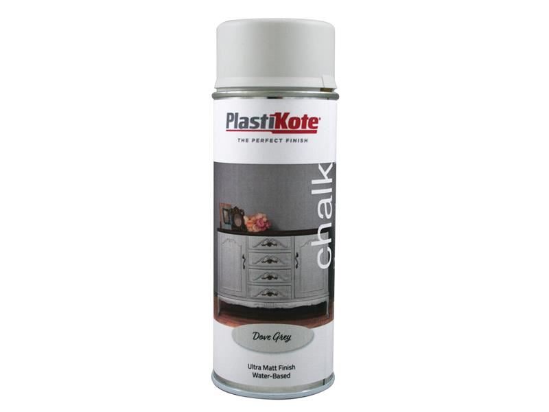 Plastikote Chalk Finish Spray Dove Grey 400ml