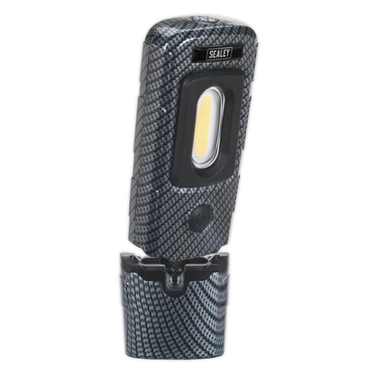 Sealey LED3601CF Rechargeable 360° Inspection Light 3W COB & 1W SMD LED Carbon Fibre Effect