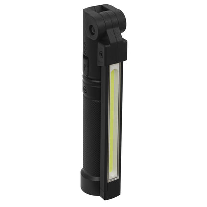 Sealey LED02G Rechargeable Aluminium Folding Pocket Light 2 COB & 1 SMD LED