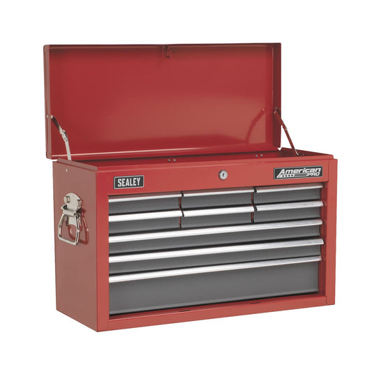 Sealey AP22509BB Topchest 9 Drawer with Ball-Bearing Slides - Red/Grey