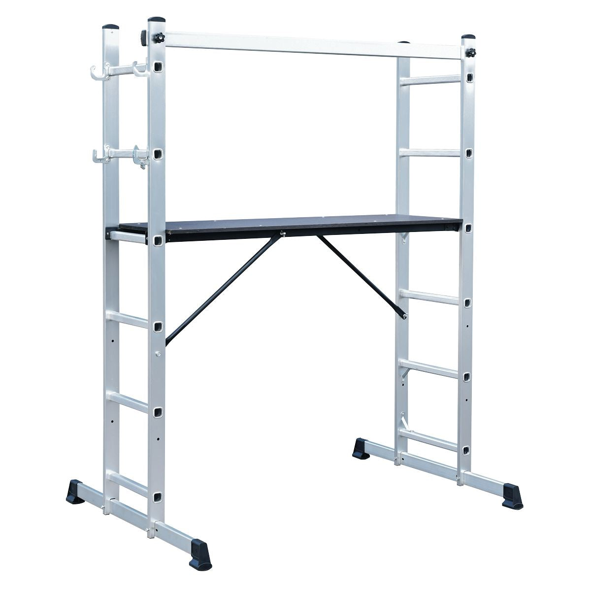 Sealey ASCL2 Aluminium Scaffold Ladder 4-Way EN 131