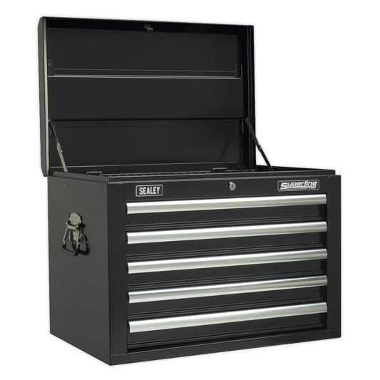 Sealey AP26059TB Topchest 5 Drawer with Ball-Bearing Slides - Black