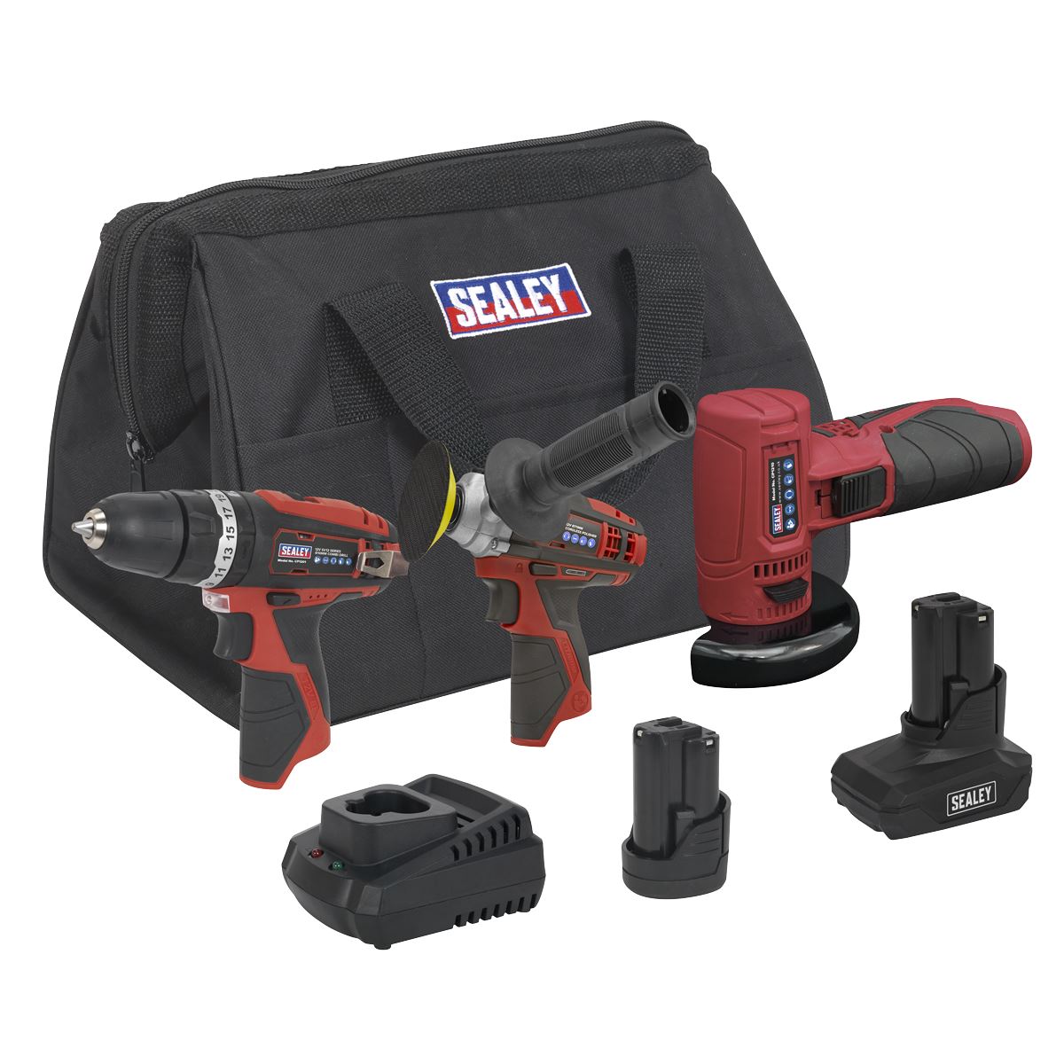 Sealey CP1200COMBO7 3 x 12V SV12 Series Cordless Power Tool Combo Kit