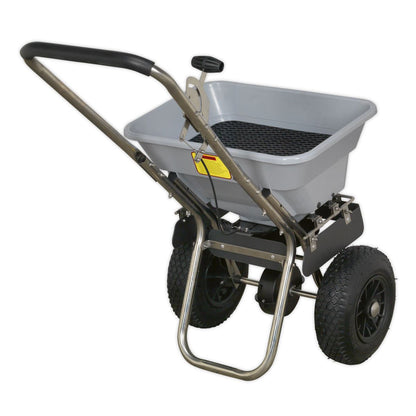 Sealey SSB37W Stainless Steel Broadcast Salt Spreader 37kg Walk Behind