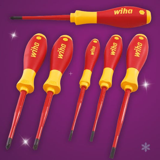 Wiha 6 Piece Slimfix VDE Screwdriver Set