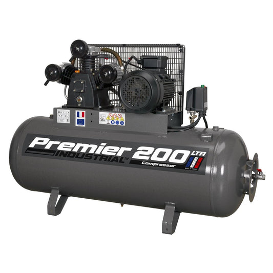 Sealey SAC32055B Air Compressor 200L Belt Drive 5.5hp 3ph