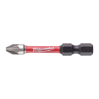 Milwaukee 10 Piece ShockWave Impact Duty PZ2 x 50mm Screwdriving Bit Set