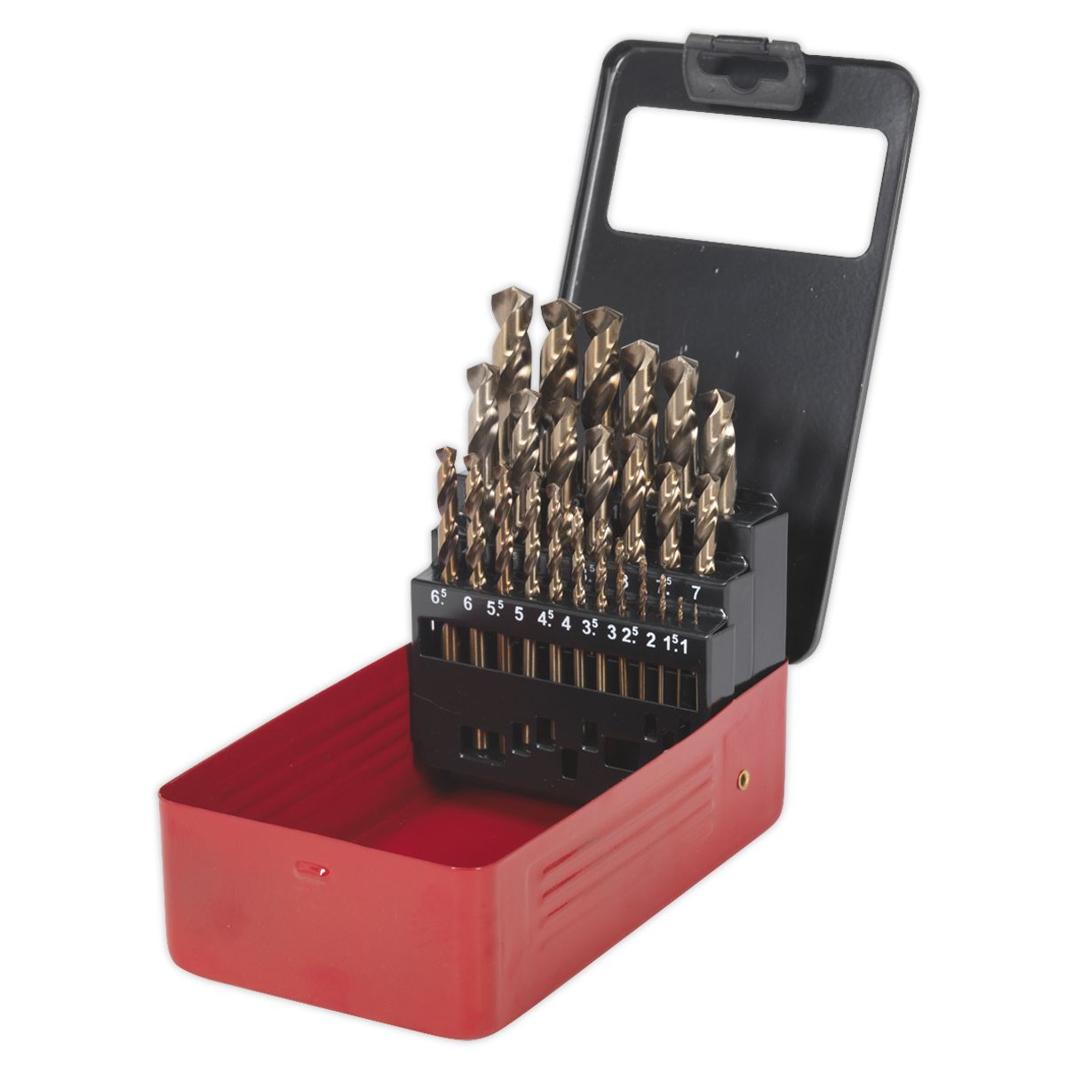 Sealey AK4702 HSS Cobalt Split Point Fully Ground Drill Bit Set 25pc Metric