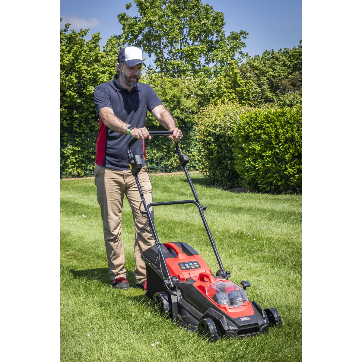 Sealey CP40VLMKIT Cordless Lawn Mower Kit 40V 4Ah SV20 Series 40cm