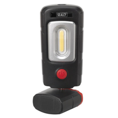 Sealey LED3601 Rechargeable 360° Inspection Light 3W COB & 1W SMD LED Black Lithium-Polymer