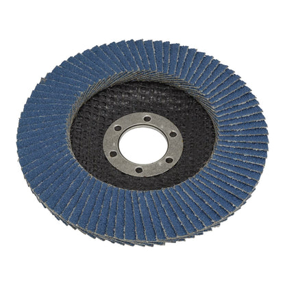 Sealey FD1156010 60Grit Flap Discs Zirconium Ø115mm Ø22mm Bore - Pack of 10