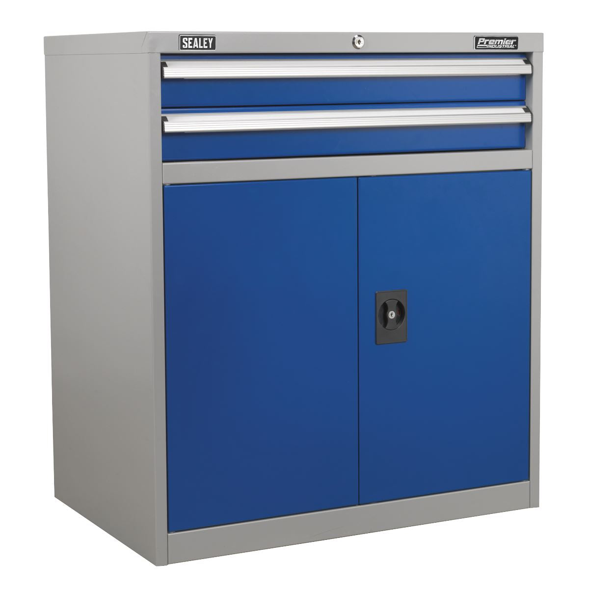 Sealey API8810 Industrial Cabinet 2 Drawer & 1 Shelf Double Locker