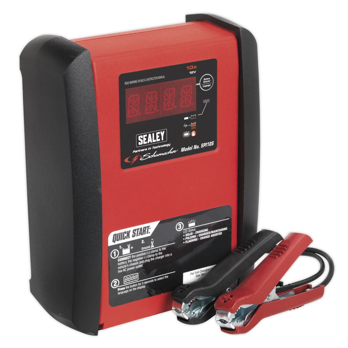 Sealey SPI10S Intelligent Speed Charge Battery Charger/Maintainer 10A 12V