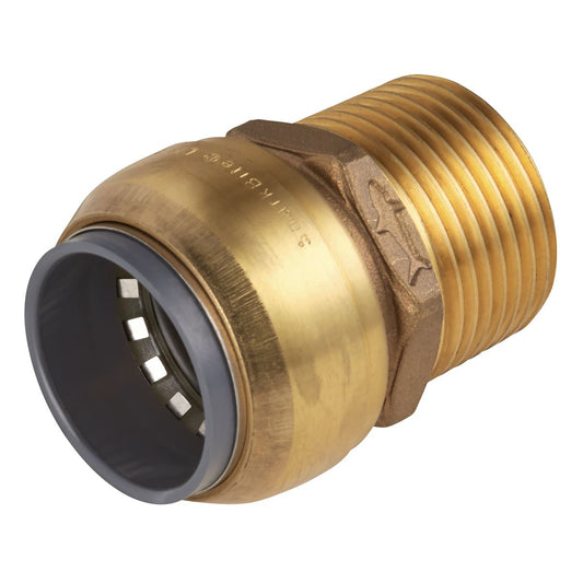 Sealey SBA15BSA SharkBite® Straight Adaptor Ø15mm x 1/2"BSPT Brass