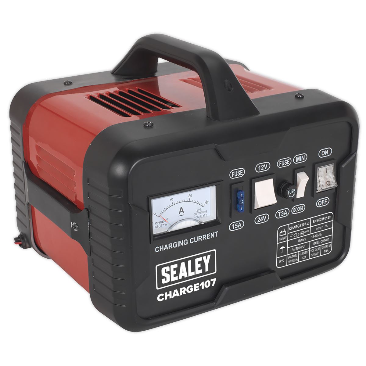 Sealey CHARGE107 Battery Charger 11A 12/24V 230V