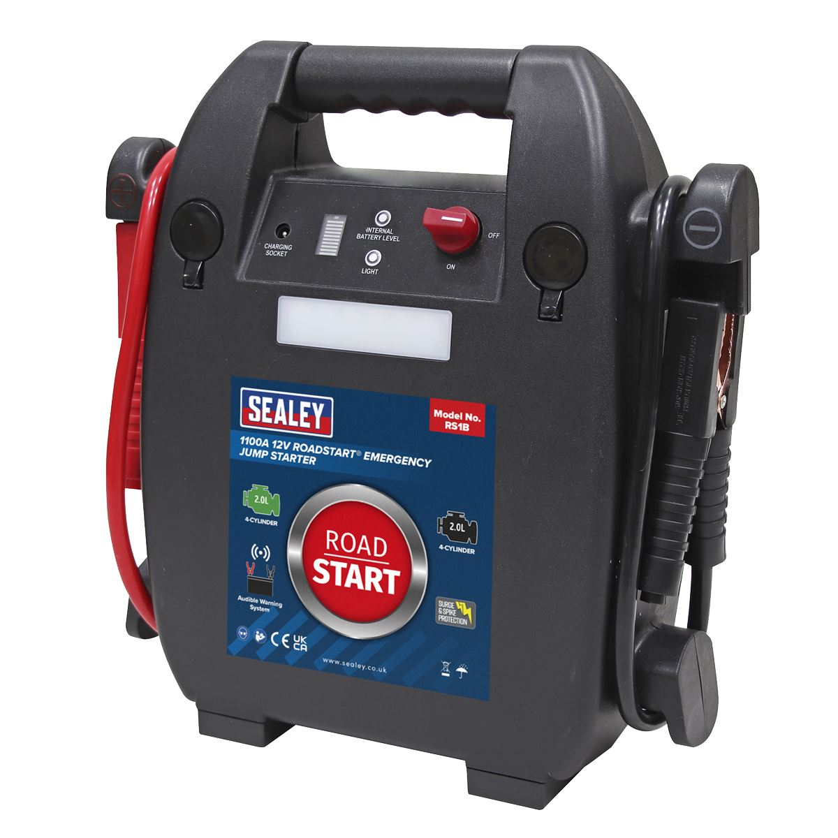 Sealey RS1B RoadStart® Emergency Jump Starter 12V 2L 4-Cylinder