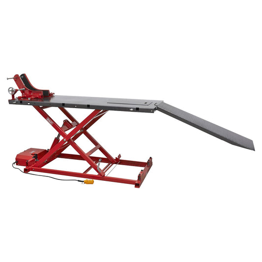 Sealey MC680E Heavy-Duty Electro/Hydraulic Motorcycle Lift 680kg Capacity