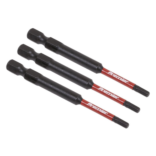 Sealey AK8261 Hex 3mm Impact Power Tool Bits 75mm - 3pc