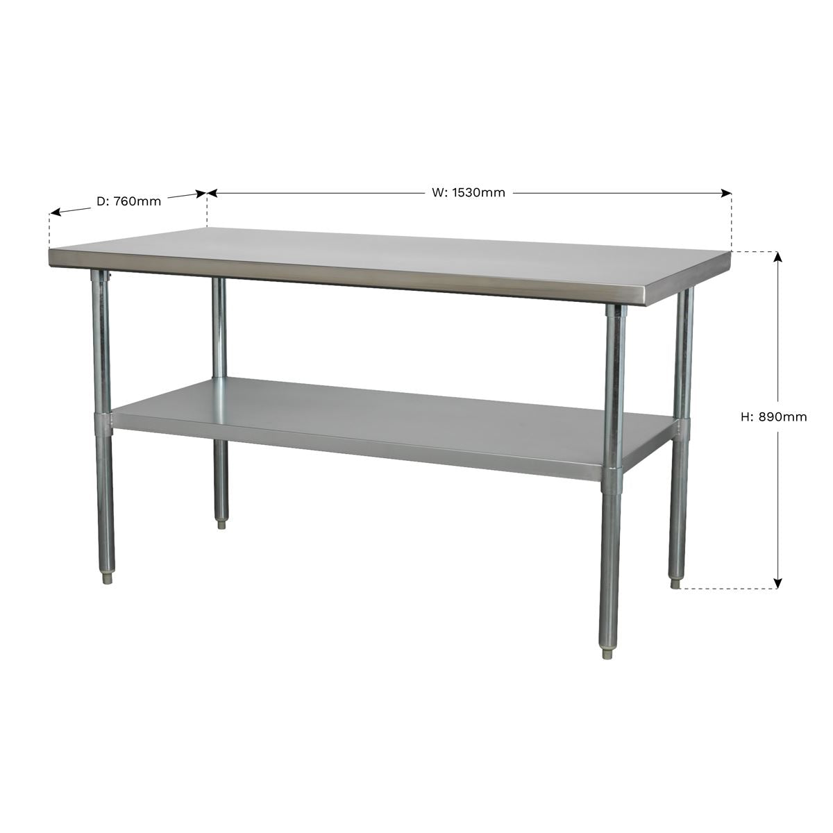 Sealey AP1560SS Stainless Steel Workbench 1.5m