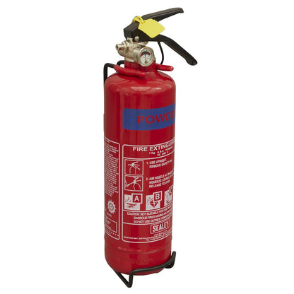 Sealey SDPE01 Fire Extinguisher 1kg Dry Powder