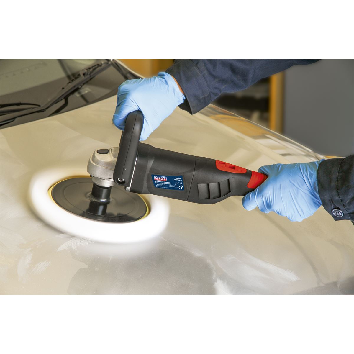 Sealey ER1700PD Polisher Digital Ø180mm 1100W/230V Lightweight