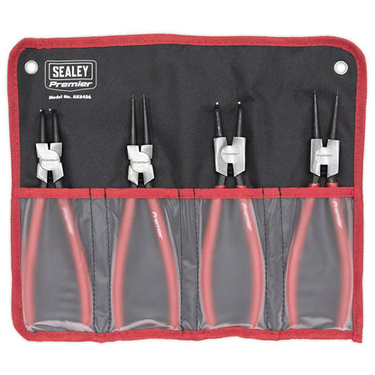 Sealey AK8456 Internal/External Circlip Pliers Set 4pc 230mm