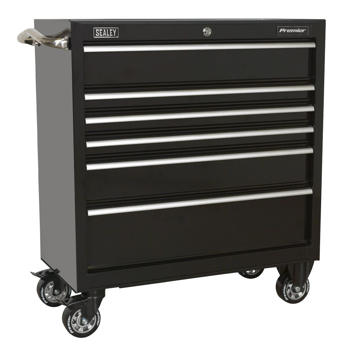 Sealey PTB93006 Rollcab 6 Drawer 930mm Heavy-Duty Black