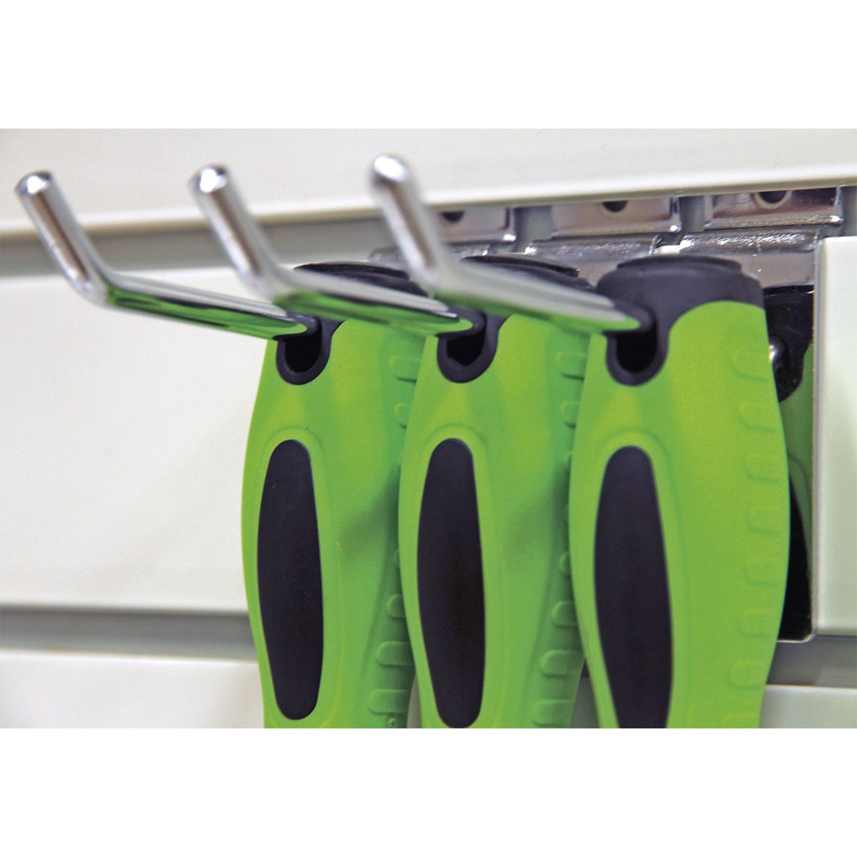 Sealey HV001 Screwdriver Set 8pc Hi-Vis Green