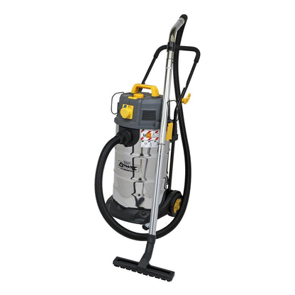 Sealey PC380M110V Vacuum Cleaner Industrial Dust-Free Wet/Dry 38L 1100W/110V Stainless Steel Drum M Class Filtration