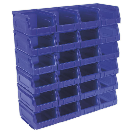 Sealey TPS224B Plastic Storage Bin 105 x 165 x 85mm - Blue Pack of 24