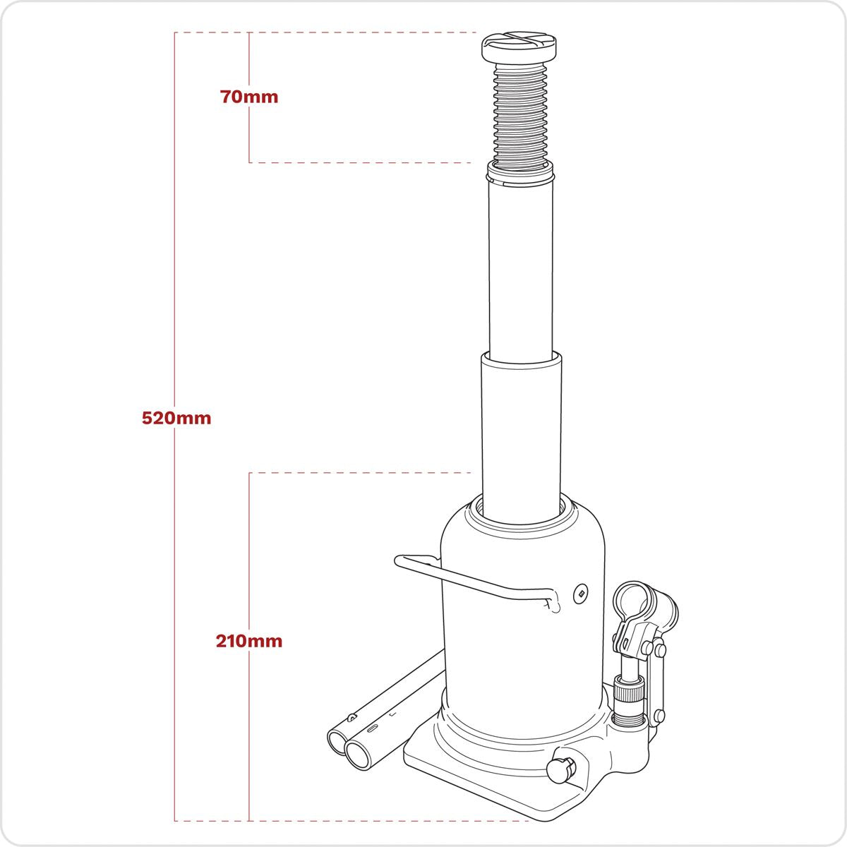 Sealey PTBJ10S Viking Telescopic Bottle Jack 10 Tonne