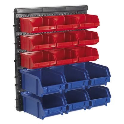 Sealey TPS1569WM Bin Storage System Wall Mounting 15 Bins-McCormickTools