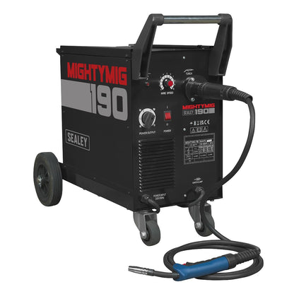 Sealey MIGHTYMIG190 Professional Gas/Gasless MIG Welder 190A with Euro Torch