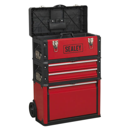 Sealey AP548 Mobile Steel/Composite Toolbox - 3 Compartment