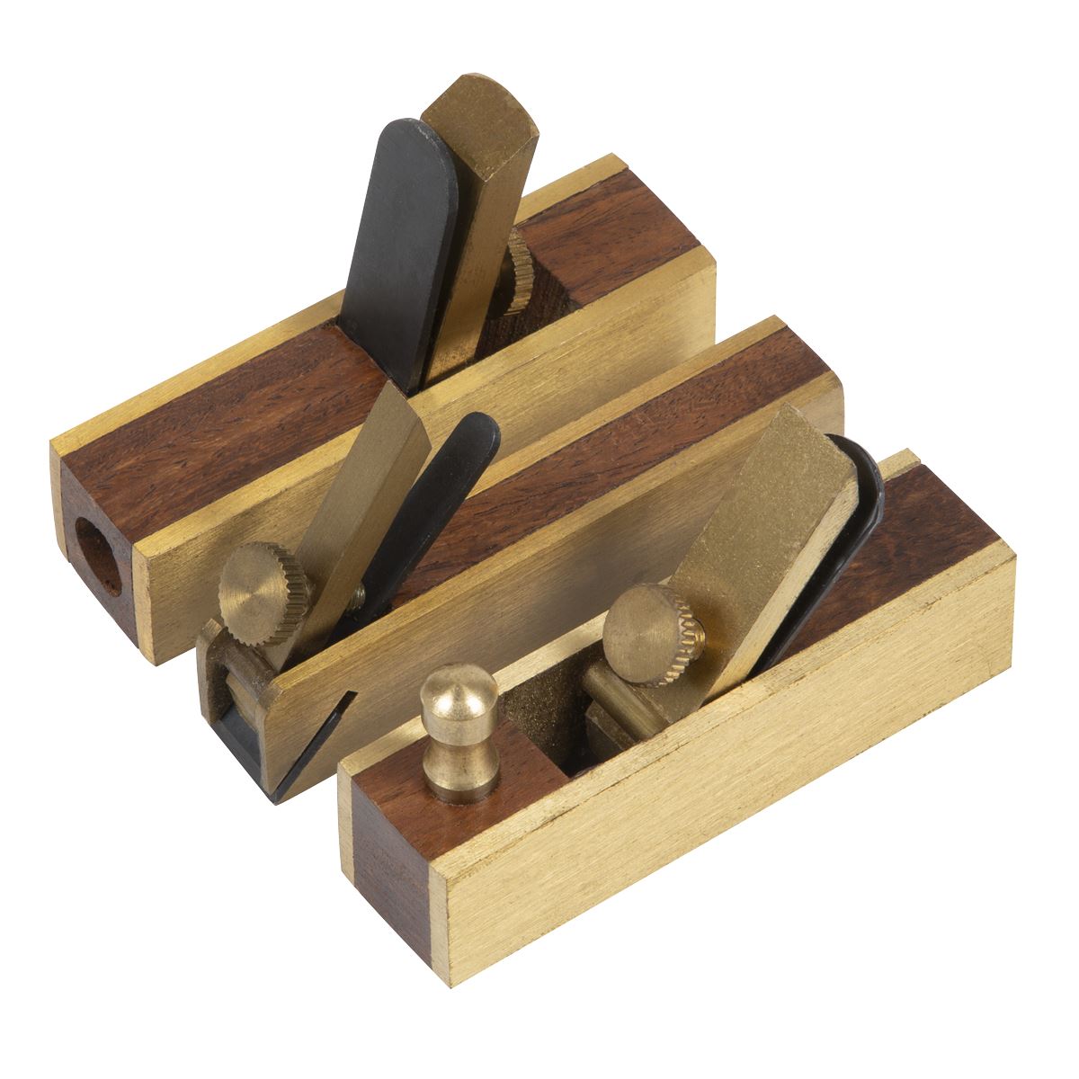 Sealey MBP03 Mini Brass Plane Set 3pc