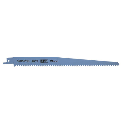 Sealey SRBS911D Reciprocating Saw Blade Clean Wood 230mm 6tpi - Pack of 5