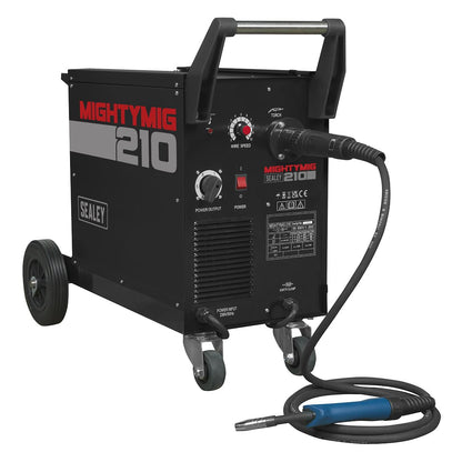 Sealey MIGHTYMIG210 Professional Gas/Gasless MIG Welder 210A with Euro Torch