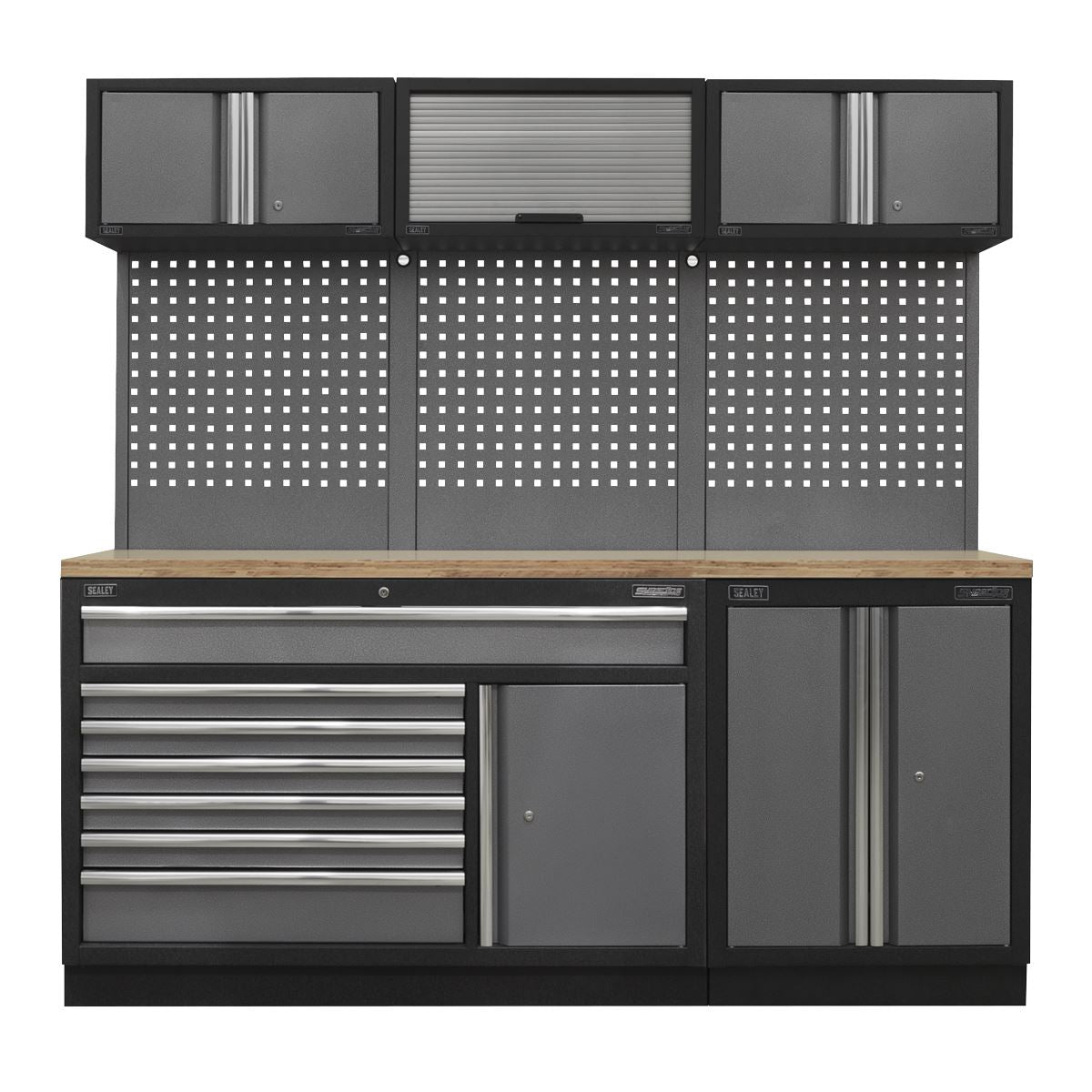 Sealey APMSSTACK11W Superline PRO® 2.04m Storage System - Pressed Wood Worktop