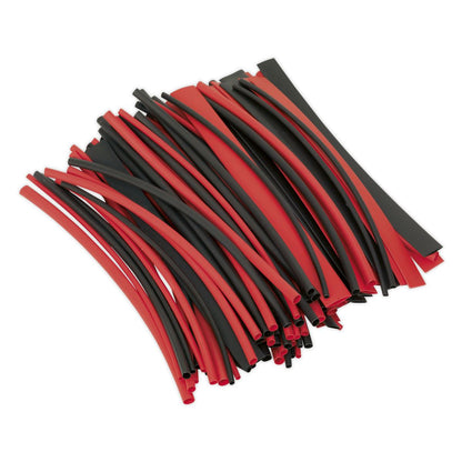 Sealey HST200BR Heat Shrink Tubing Black & Red 200mm 100pc