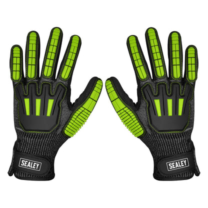 Sealey SSP39L Cut & Impact Resistant Gloves - Large - Pair