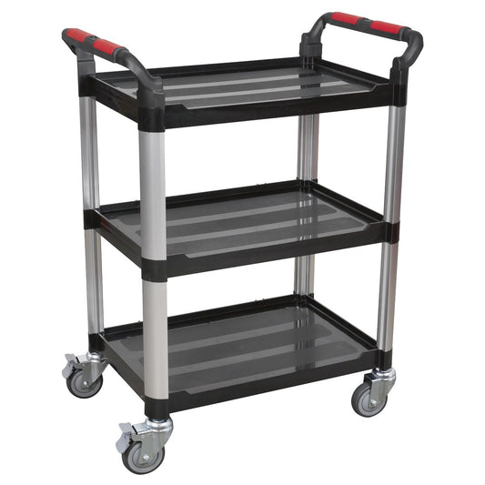 Sealey CX309 Workshop Trolley 3-Level Composite - 3 Wall