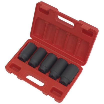 Sealey SX050 Impact Hub Nut Socket Set 5pc 1/2"Sq Drive