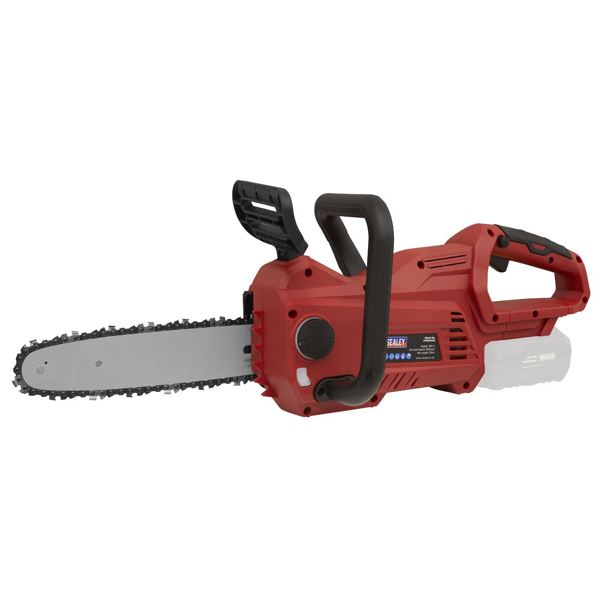 Sealey CP20VCHSKIT Cordless Chainsaw 25cm 20V 4Ah SV20 Series Kit -  2 Batteries