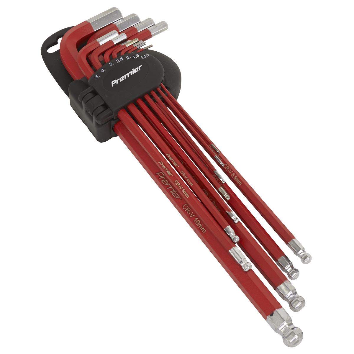 Sealey AK7164 Ball-End Hex Key Set 11pc Extra-Long Metric