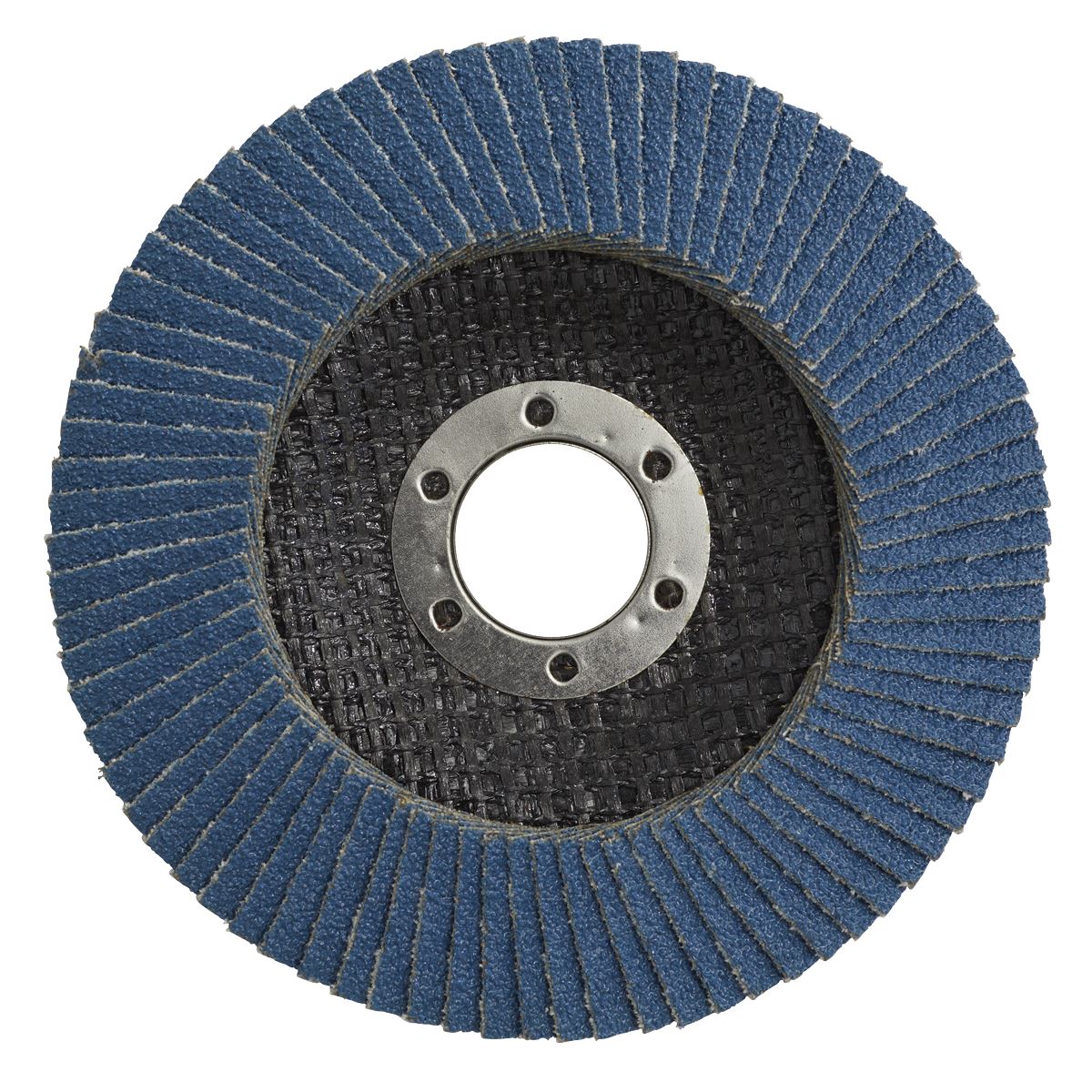 Sealey FD1156010 60Grit Flap Discs Zirconium Ø115mm Ø22mm Bore - Pack of 10