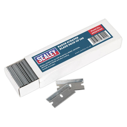 Sealey AK867B100 Razor Scraper Blade Pack of 100