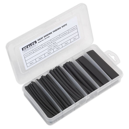 Sealey HST100B Heat Shrink Tubing Assortment 95pc 100mm Black