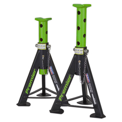 Sealey AS6G Premier Axle Stands (Pair) 6 Tonne Capacity per Stand - Green