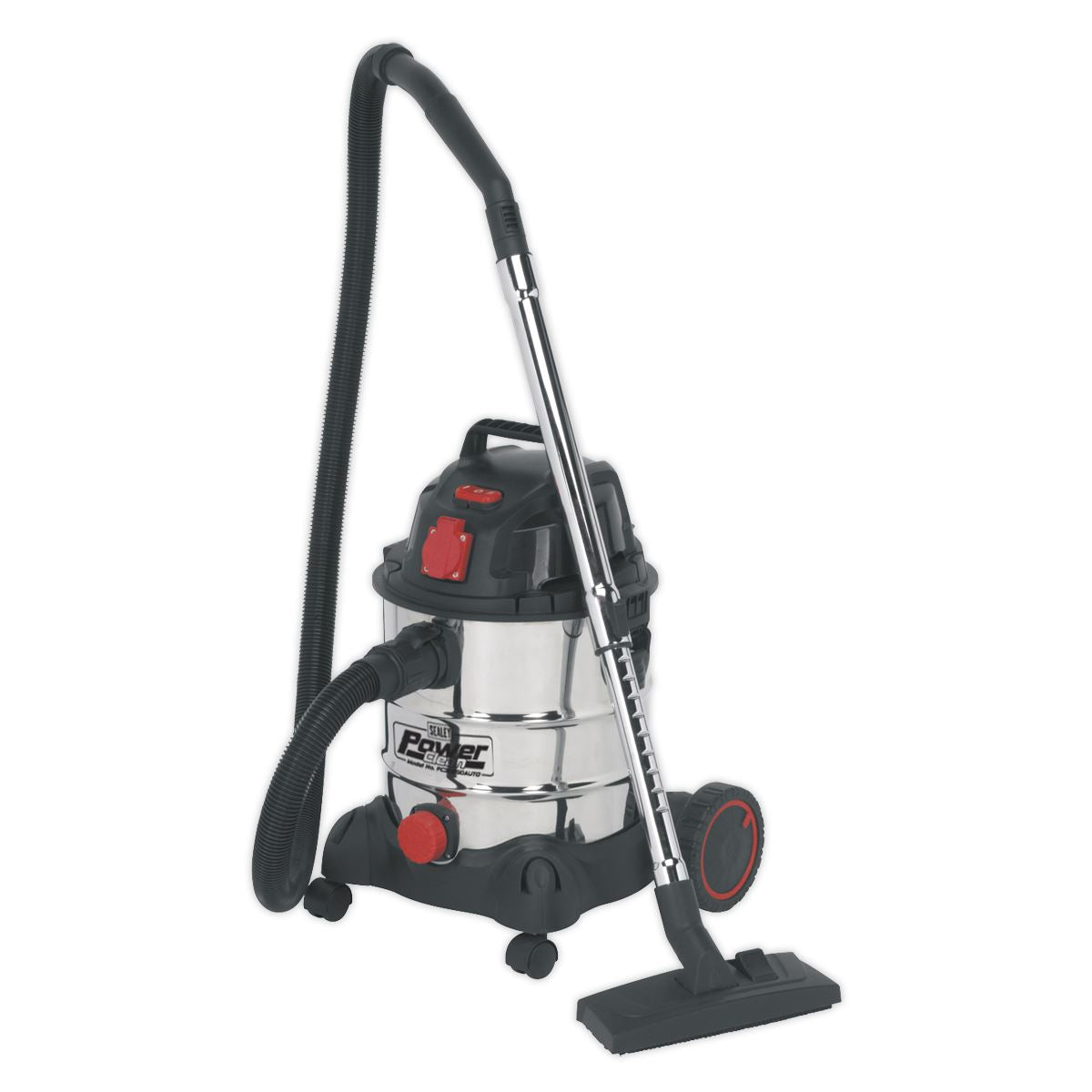 Sealey PC200SDAUTO Vacuum Cleaner Industrial 20L 1400W/230V Stainless Drum Auto Start