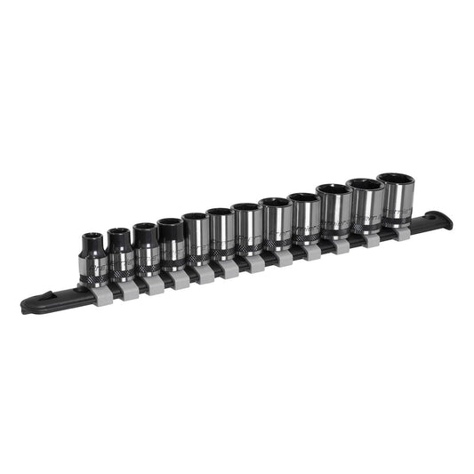 Sealey AK7992 Socket Set 12pc 3/8"Sq Drive Metric - Premier Black